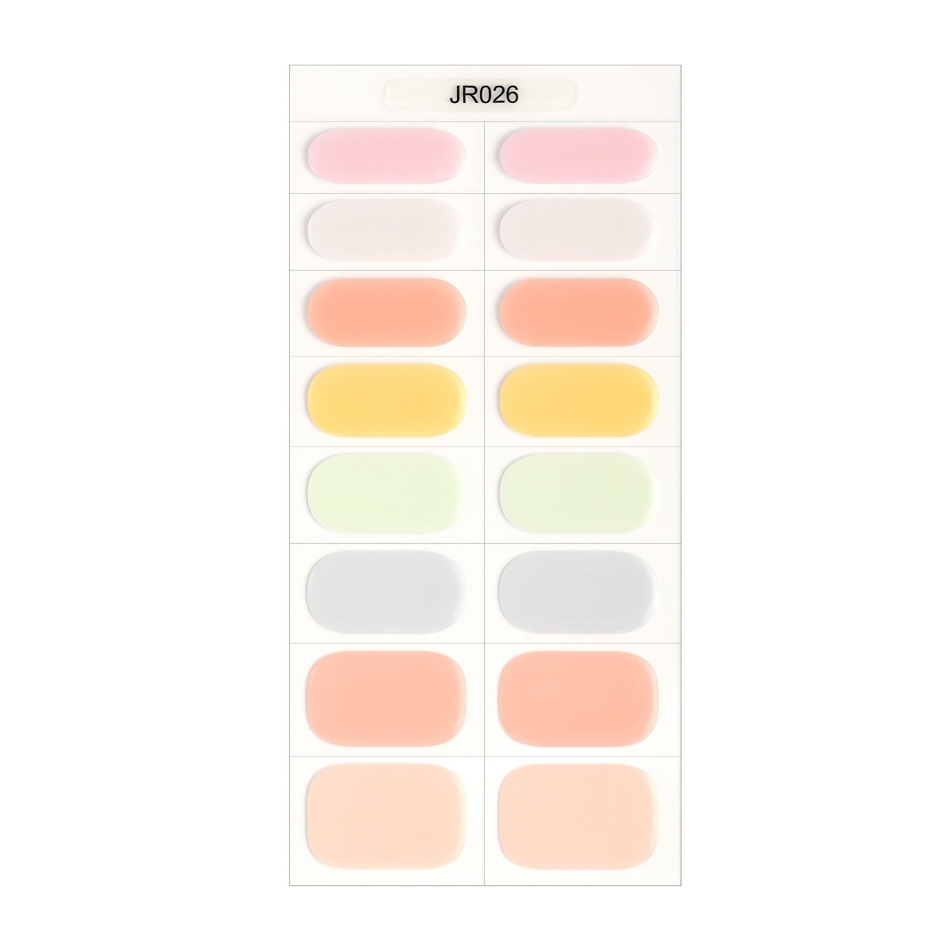 The Designer Gel Edit features a palette of 16 gel colors in soft pastel shades arranged in a grid format.